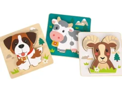 Spielba Holzspielwaren Holzpuzzle Puzzle Schweizer Tiere 3er Set