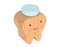 Spielba Holzspielwaren Milchzahndose Zahn blau