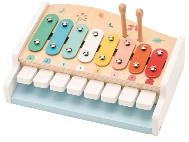 Spielba Holzspielwaren Piano und Xylophon 2 in 1