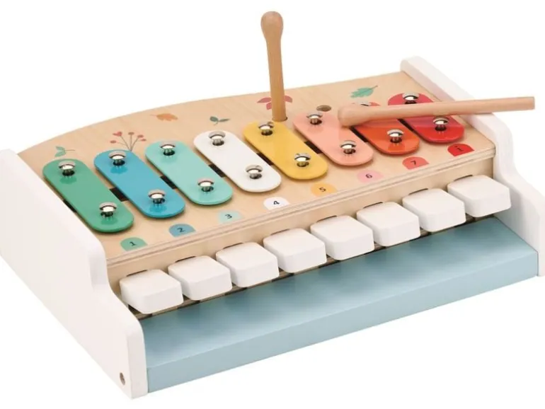 Spielba Holzspielwaren Piano und Xylophon 2 in 1