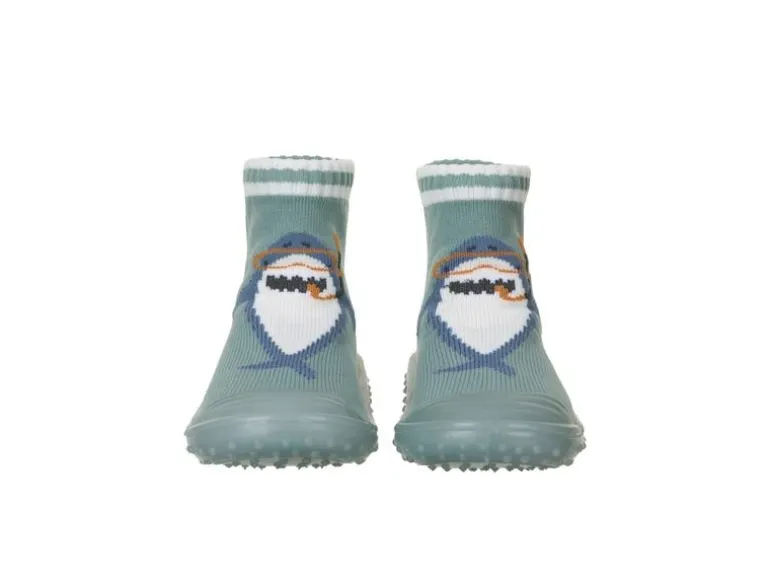 Sterntaler Antirutsch-Socken Adventure Hai Dunkelgrün Gr. 21/22
