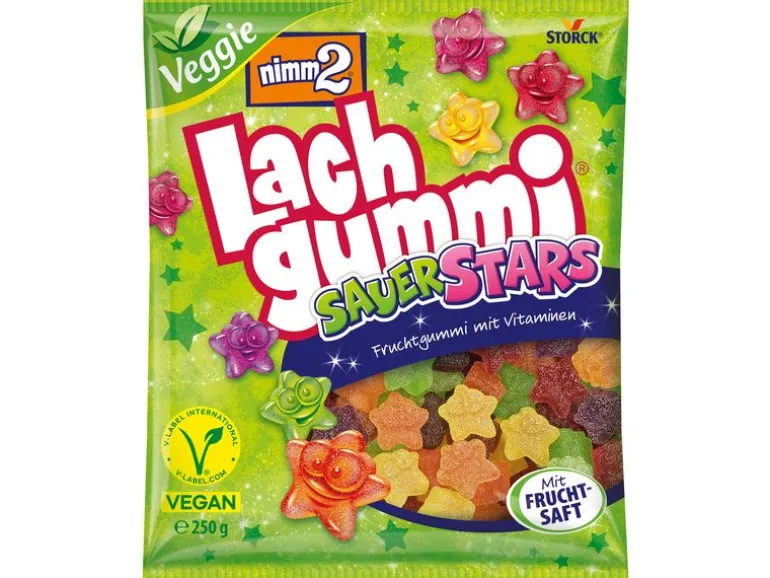 Storck Nimm2 Lachgummi Sauer Stars 250 g