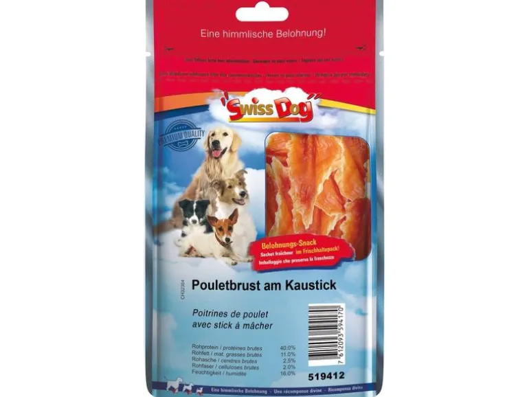 SwissDog Kausnack Pouletbrust am Kaustick, 300 g