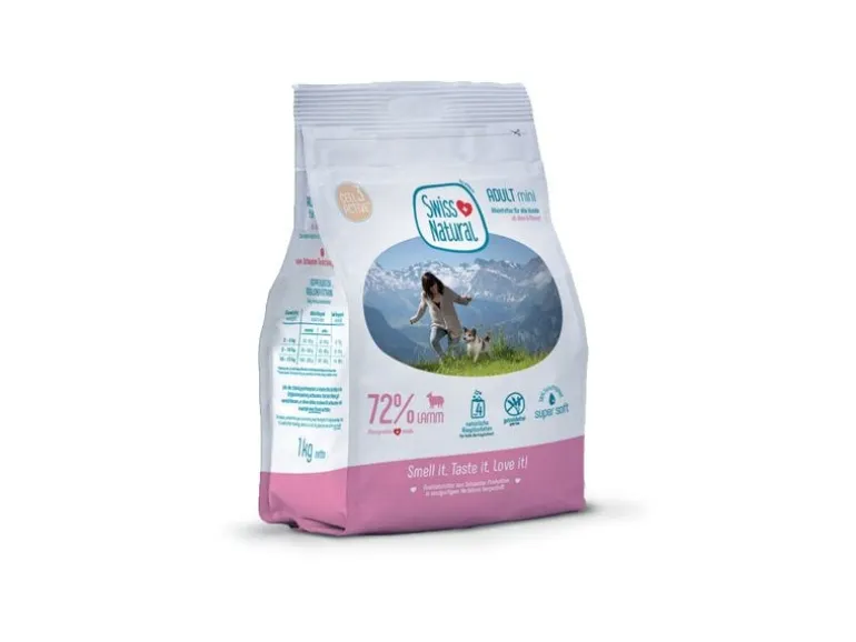 Swiss Natural Halbfeuchtfutter Soft Adult Mini Lamm & Kartoffeln, 1 kg