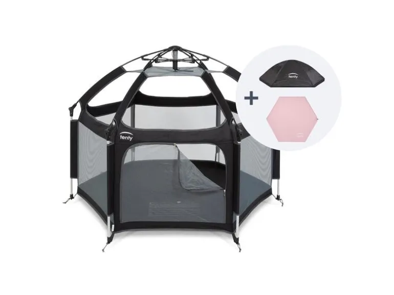 tenty Laufgitter Set Schwarz/Rosa