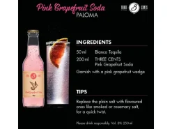 Three Cents Soft-Drinks Pink Grapefruit Soda 6 x 0.2 l