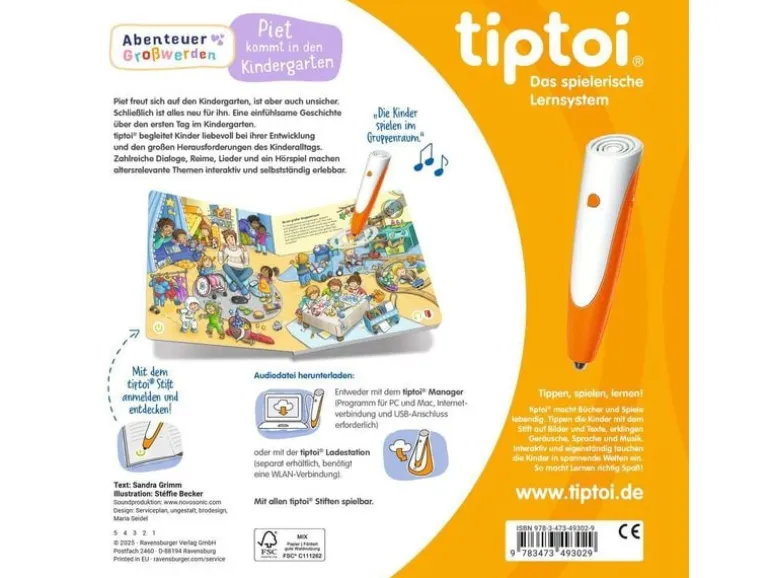 tiptoi Lernbuch «Piet kommt in den Kindergarten»
