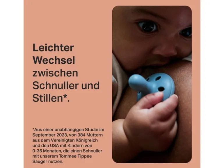 Tommee Tippee Nuggi Set Brustähnlicher Schnuller 0-6m, 4er Pack