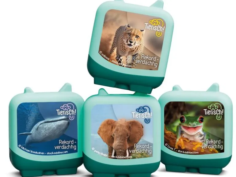 Tonies Hörbuch Clever Tonies – Tierisch 4er Set