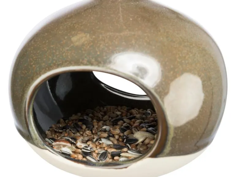Trixie Futterspender Vogelfutter-Bowl, 120 ml, Keramik, Beige