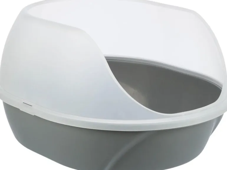 Trixie Katzentoilette Simao, hoher Rand, 48 × 30 × 58 cm, Grau