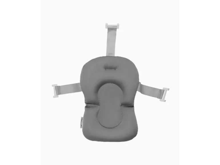 Twistshake Baby Badewanne + Kissen & Rinser & 3 Badetiere Pastel Grey