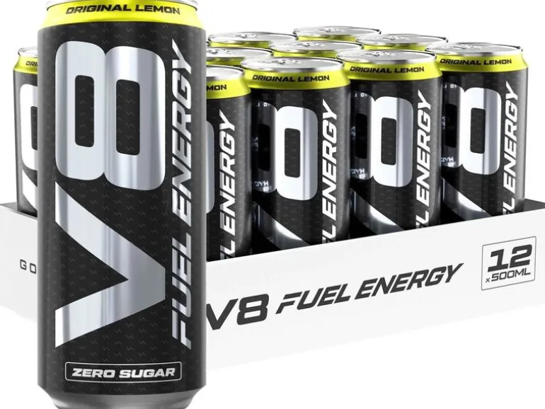 VAST V8 Fuel Energy Original Lemon 500 ml Can 12 Tray, EU