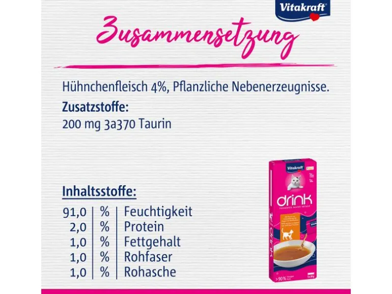 Vitakraft Katzen-Snack VitaDrink Huhn, 5 x 30 g