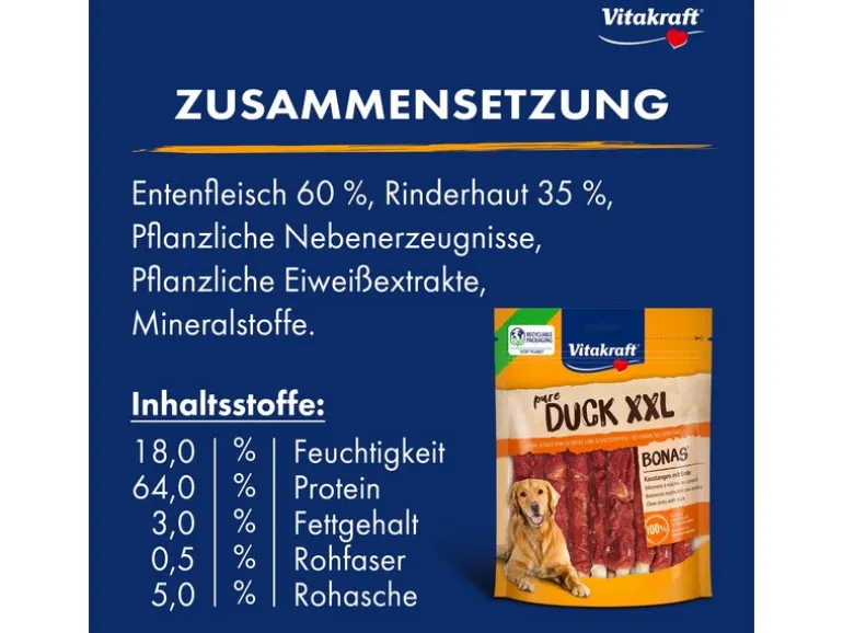 Vitakraft Kausnack Pure Duck Bonas Sticks 200 g