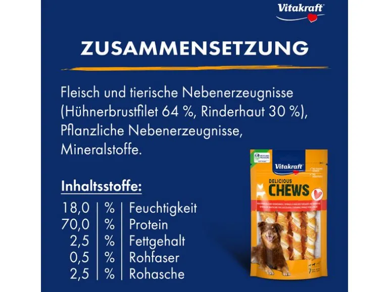 Vitakraft Kaustange Delicious Chews Huhn S 7 Stück