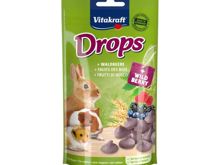 Vitakraft Snack Drops Waldbeeren, für Nager, 75 g