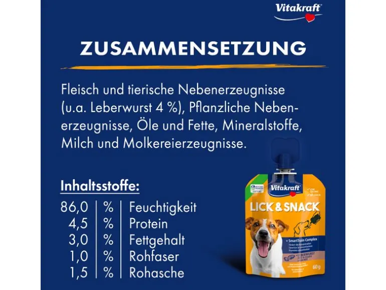 Vitakraft Snack Lick & Snack Leberwurst 60 g