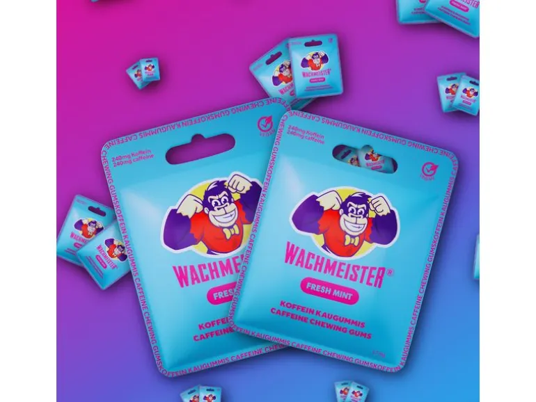 Wachmeister Kaugummi Koffein Minze 17.6 g