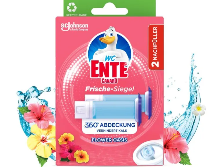 WC-Ente WC-Reiniger Frische-Siegel Nachfüller Flower 2 x 36 ml