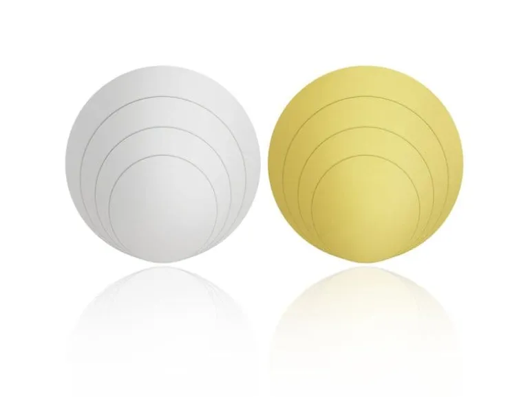 Wenburg Premium Tortenunterlagen 4er-Set – Gold & Siber
