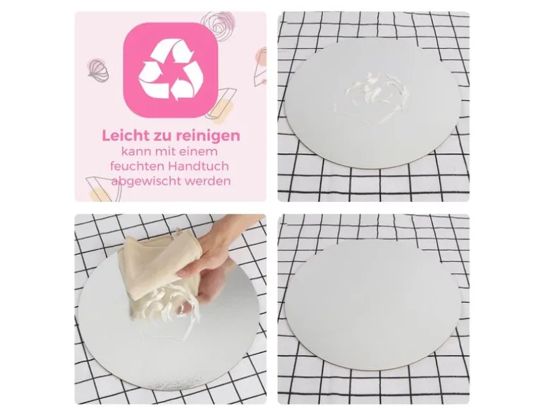 Wenburg Premium Tortenunterlagen 4er-Set – Gold & Siber