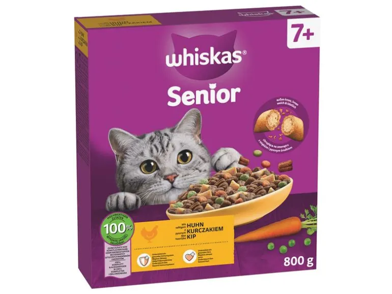 Whiskas Trocken Huhn Auswahl 7+ 800g Katzen Trockenfutter