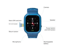 ZaZu Smart Watch Smartwatch Blau