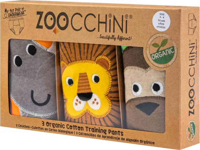 Zoocchini Trainings-Unterhosen 3er Set Boy Safari Grösse M